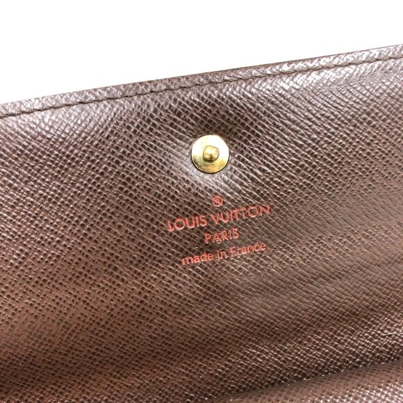 Authentic Louis Vuitton Portefeuille Damier Ebene Leather Wallet jp90-111425 - Picture 16 of 16